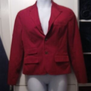 RARE! Ralph Lauren Red Corduroy Blazer Jacket. Sz. 14